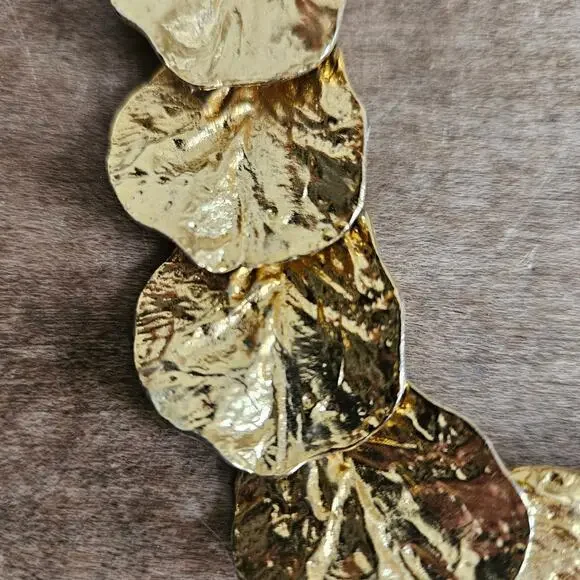 Stunning KJL Kennethc Jay Lane Gold Wreath Choker Necklace - Picture 4 of 6